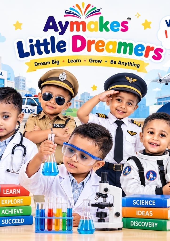 Little Dreamers Dream Big Learn Grow Be Anything - Aymakes Publications