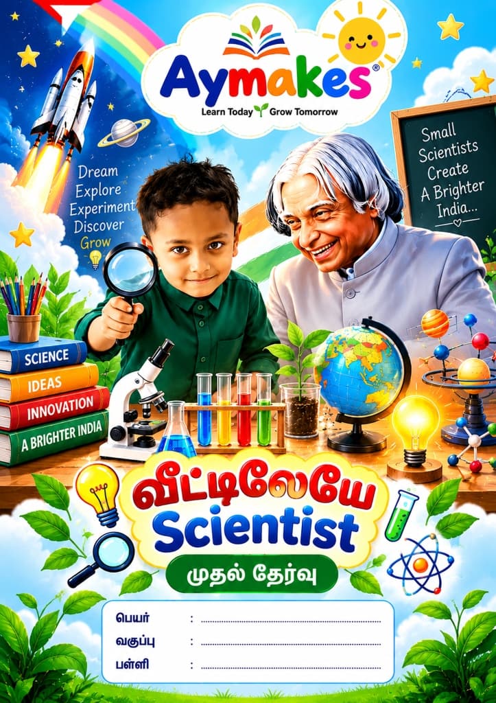 வீட்டிலேயே Scientist முதல் தேர்வு - Aymakes Publications