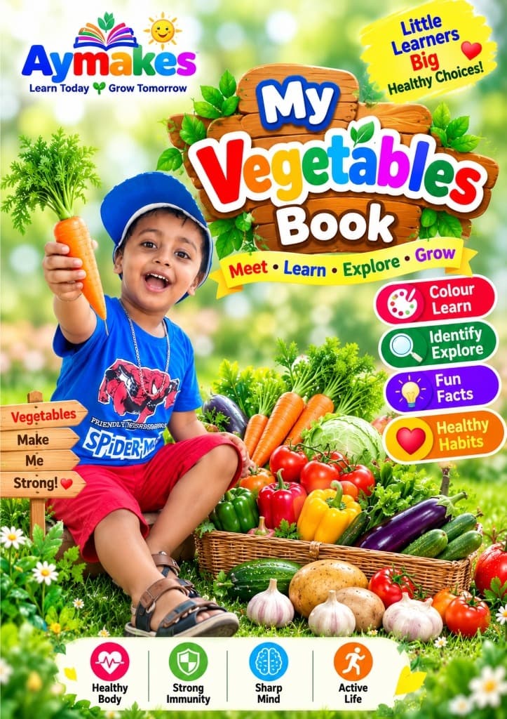 My Vegetables Book Early Learning & Healthy Kids - Aymakes Publications